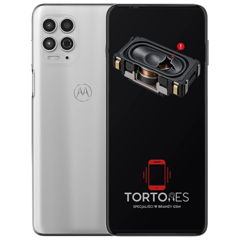 Motorola Moto G100 z symbolem głośnika multimedialnego - wymiana głośnika multimedialnego