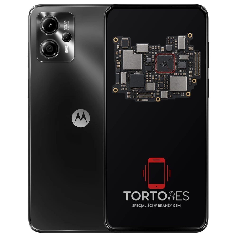 Motorola Moto G13 z ilustracją płyty głównej - naprawa płyty głównej