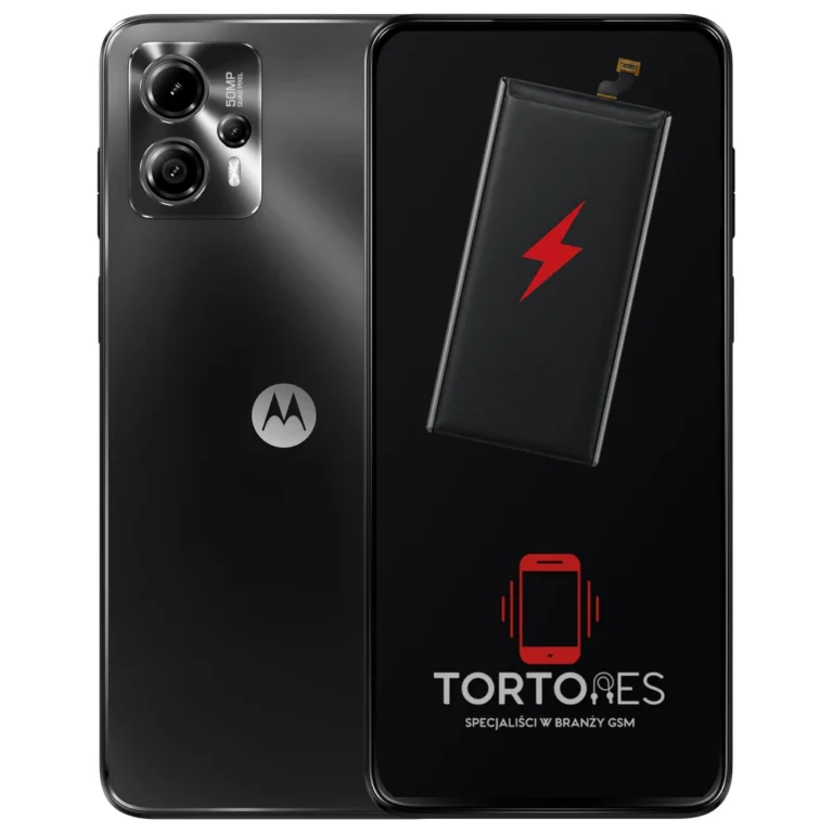 Motorola Moto G13 z ilustracją baterii - wymiana baterii