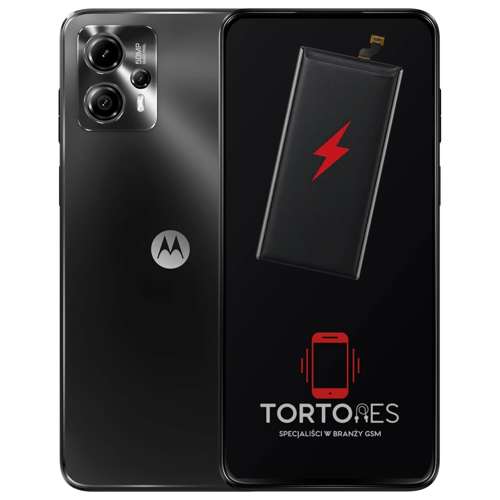 Motorola Moto G13 z ilustracją baterii - wymiana baterii