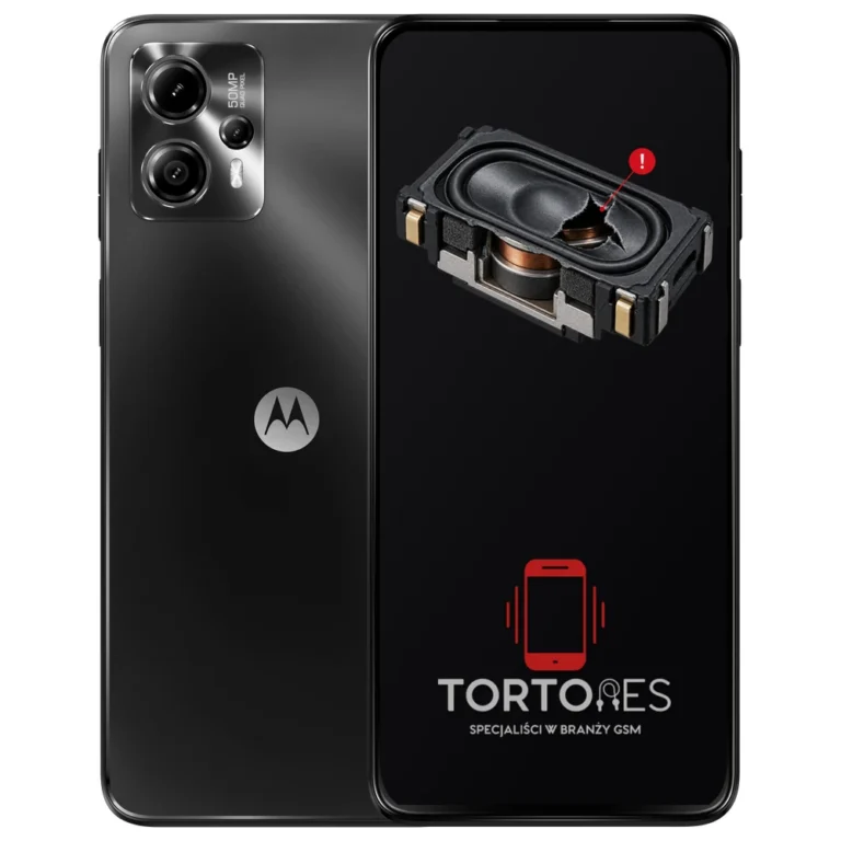 Motorola Moto G13 z symbolem głośnika multimedialnego - wymiana głośnika multimedialnego