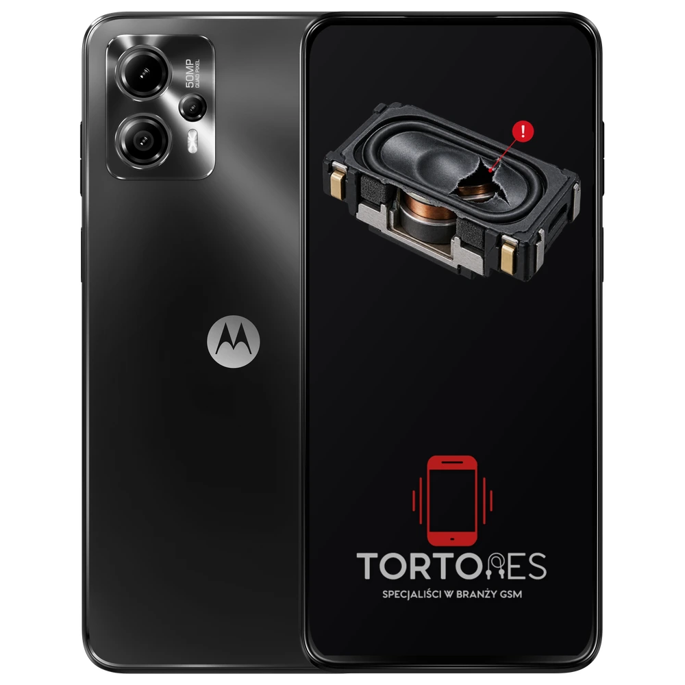 Motorola Moto G13 z symbolem głośnika multimedialnego - wymiana głośnika multimedialnego