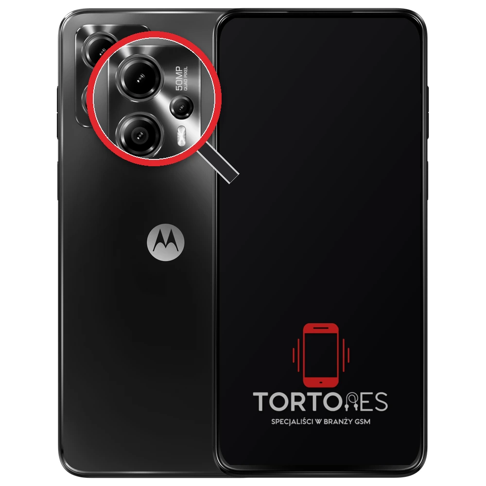 Motorola Moto G13 z lupą na tylnych aparatach - wymiana tylnej kamery
