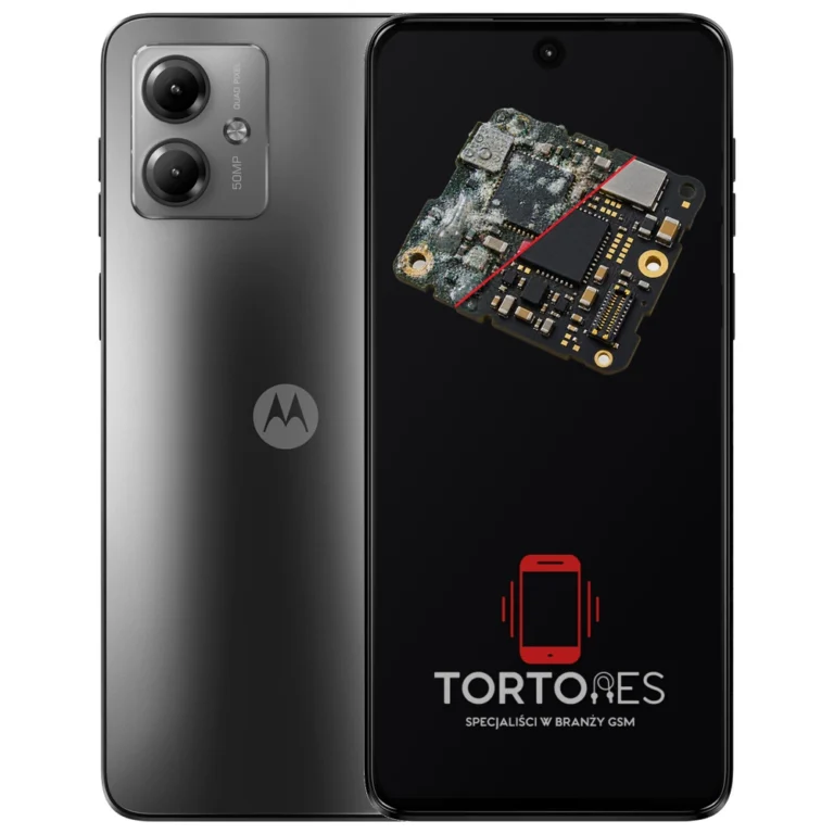 Motorola Moto G14 z ilustracją zalania - czyszczenie po zalaniu