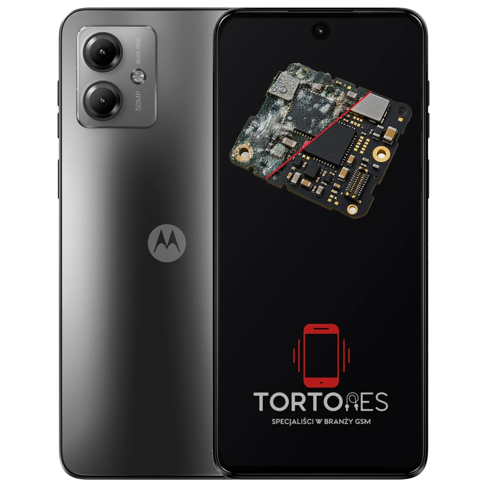 Motorola Moto G14 z ilustracją zalania - czyszczenie po zalaniu