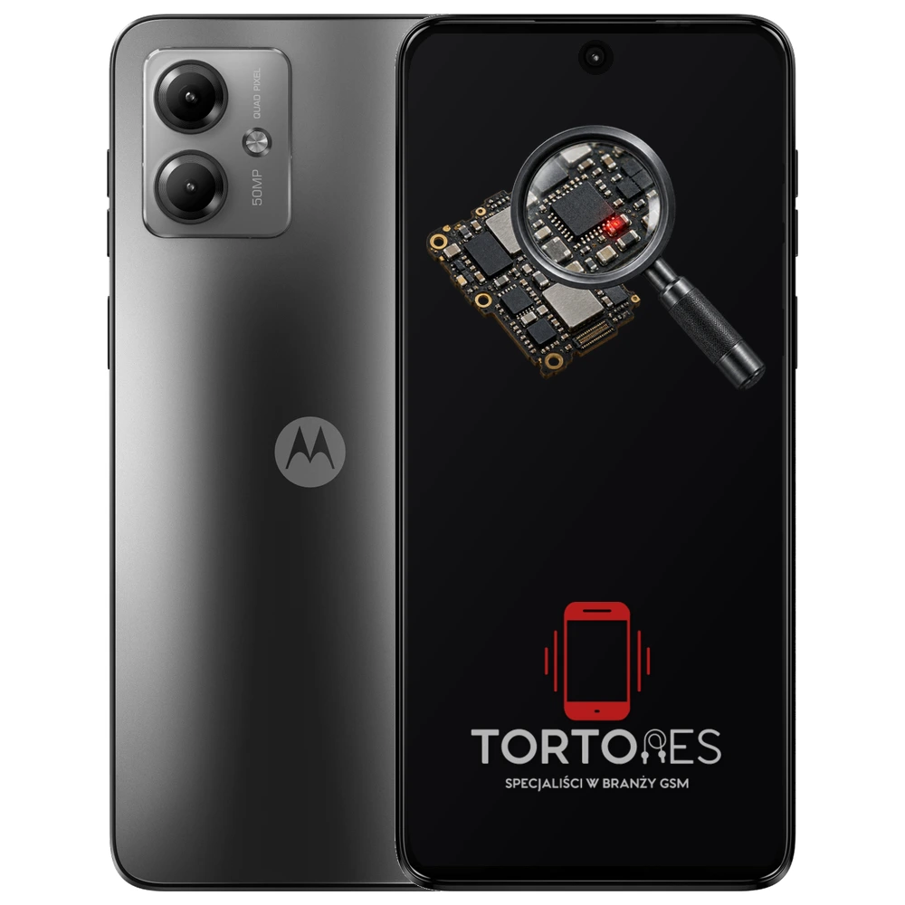 Motorola Moto G14 z symbolem diagnostyki - diagnoza telefonu
