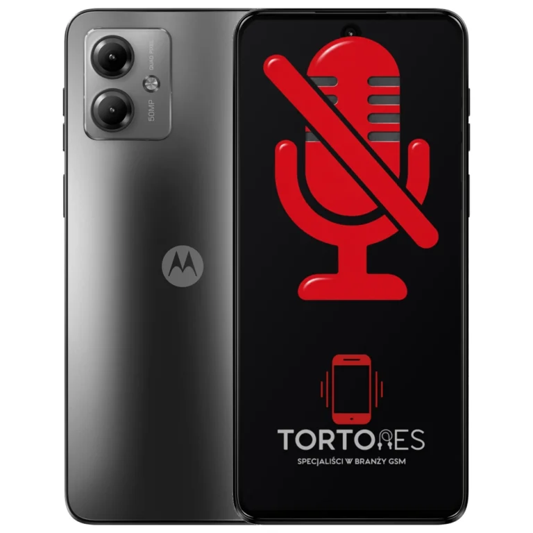 Motorola Moto G14 z symbolem mikrofonu - naprawa mikrofonu