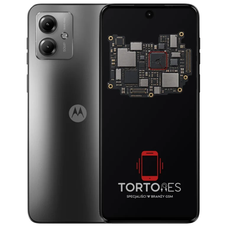 Motorola Moto G14 z ilustracją płyty głównej - naprawa płyty głównej