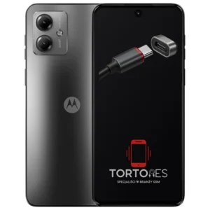 Motorola Moto G14 z ilustracją złącza ładowania - naprawa złącza ładowania