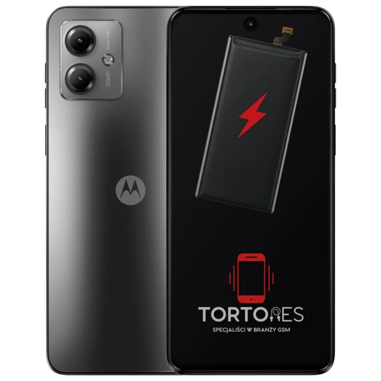 Motorola Moto G14 z ilustracją baterii - wymiana baterii
