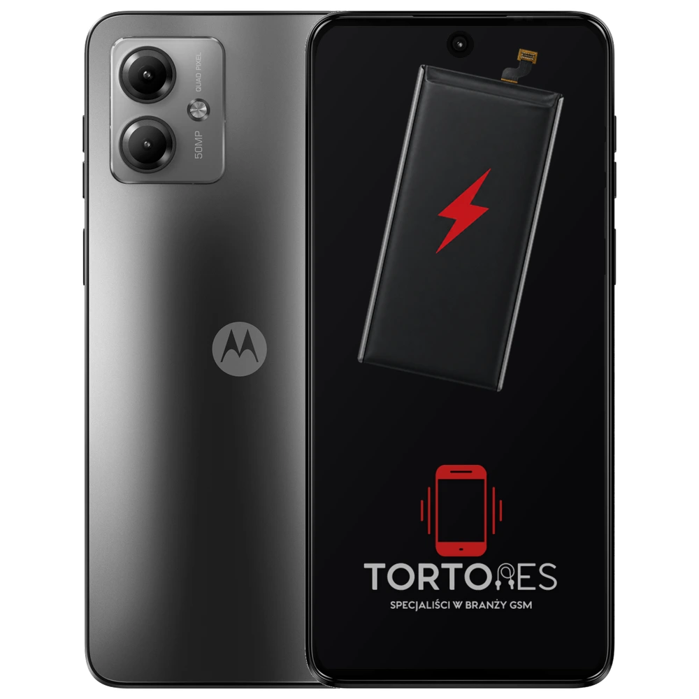 Motorola Moto G14 z ilustracją baterii - wymiana baterii