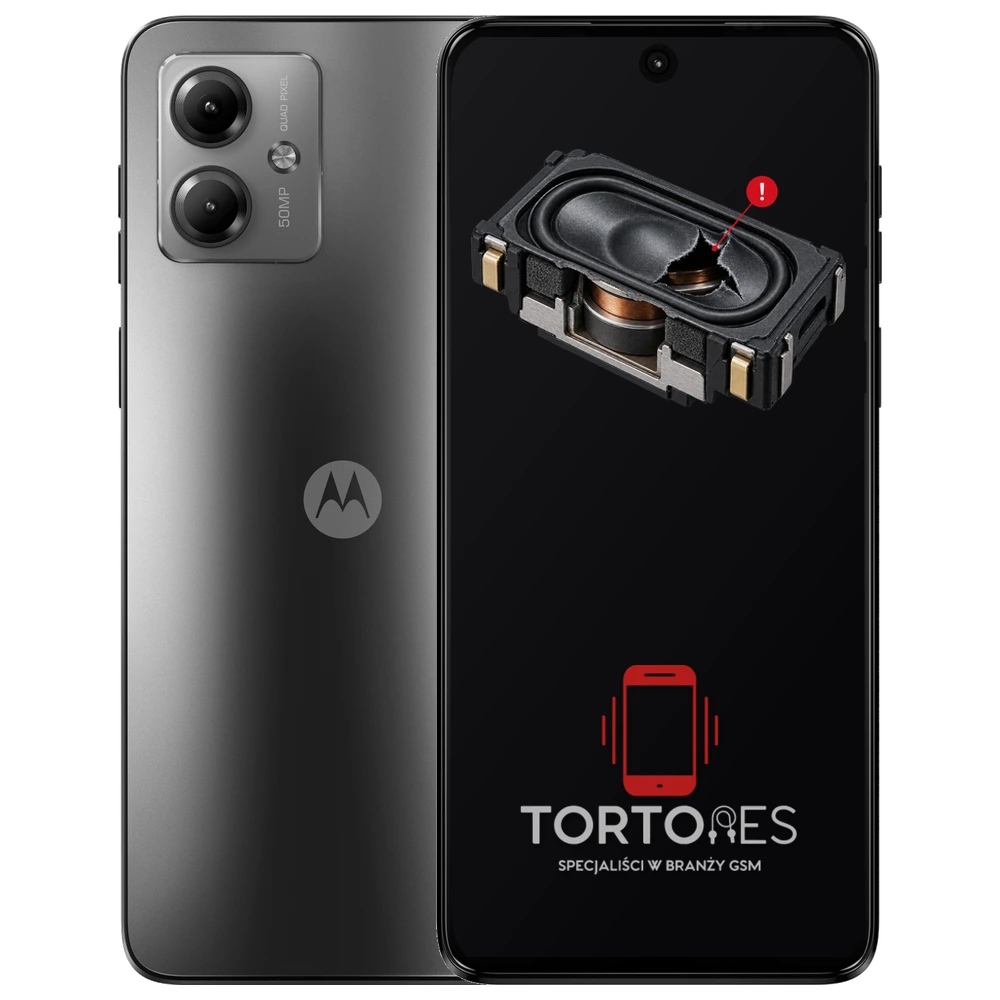 Motorola Moto G14 z symbolem głośnika multimedialnego - wymiana głośnika multimedialnego