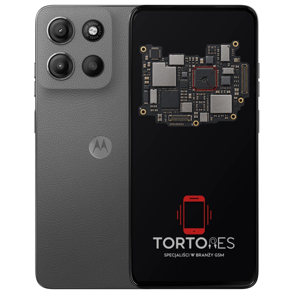 Motorola Moto G15 Power z ilustracją płyty głównej - naprawa płyty głównej