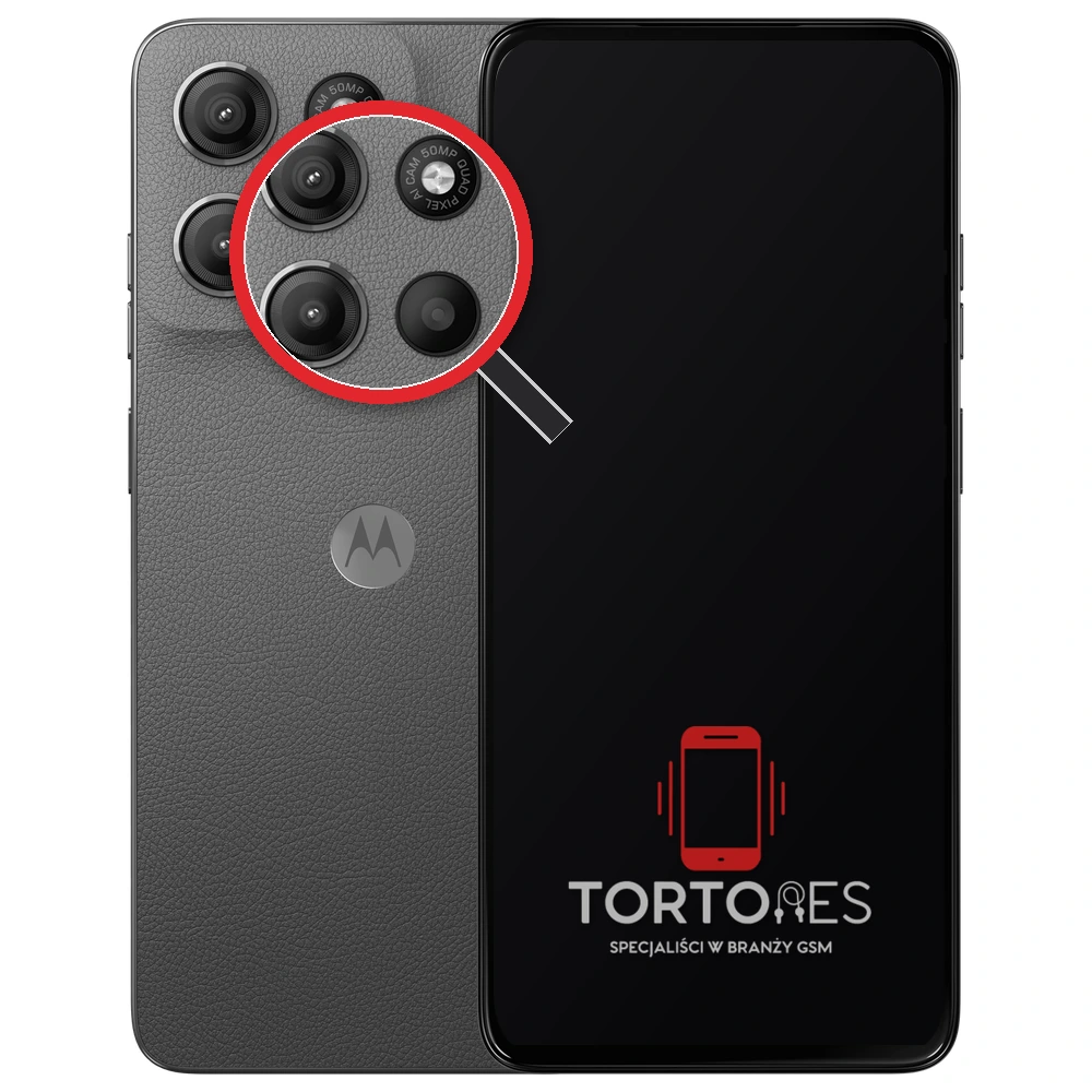Motorola Moto G15 Power z lupą na tylnych aparatach - wymiana tylnej kamery