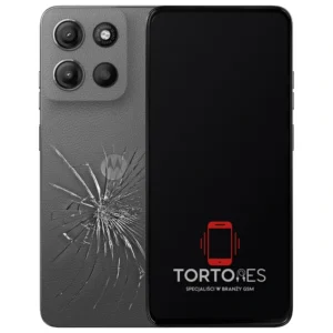 Motorola Moto G15 Power z ilustracją pękniętej tylnej klapki - wymiana zbitej klapki