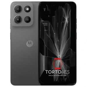Motorola Moto G15 Power z ilustracją pękniętego wyświetlacza - wymiana zbitego wyświetlacza