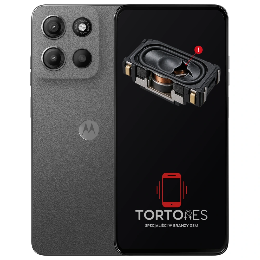 Motorola Moto G15 z symbolem głośnika multimedialnego - wymiana głośnika multimedialnego