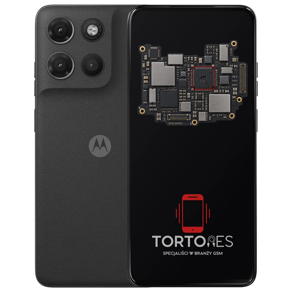 Motorola Moto G17 z ilustracją płyty głównej - naprawa płyty głównej