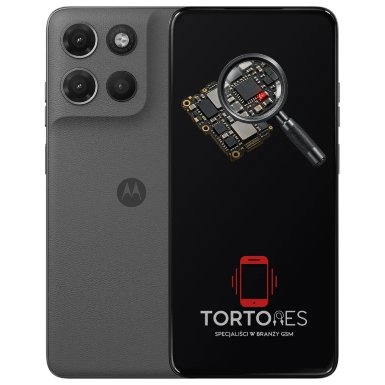 Motorola Moto G17 Power z symbolem diagnostyki - diagnoza telefonu