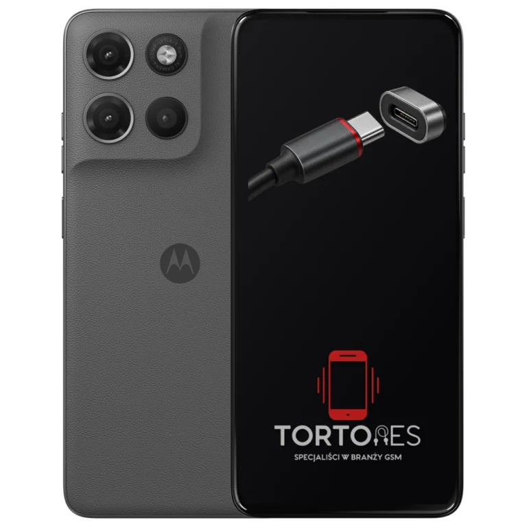 Motorola Moto G17 Power z ilustracją złącza ładowania - naprawa złącza ładowania