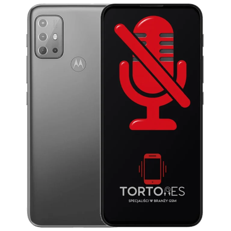 Motorola Moto G20 z symbolem mikrofonu - naprawa mikrofonu