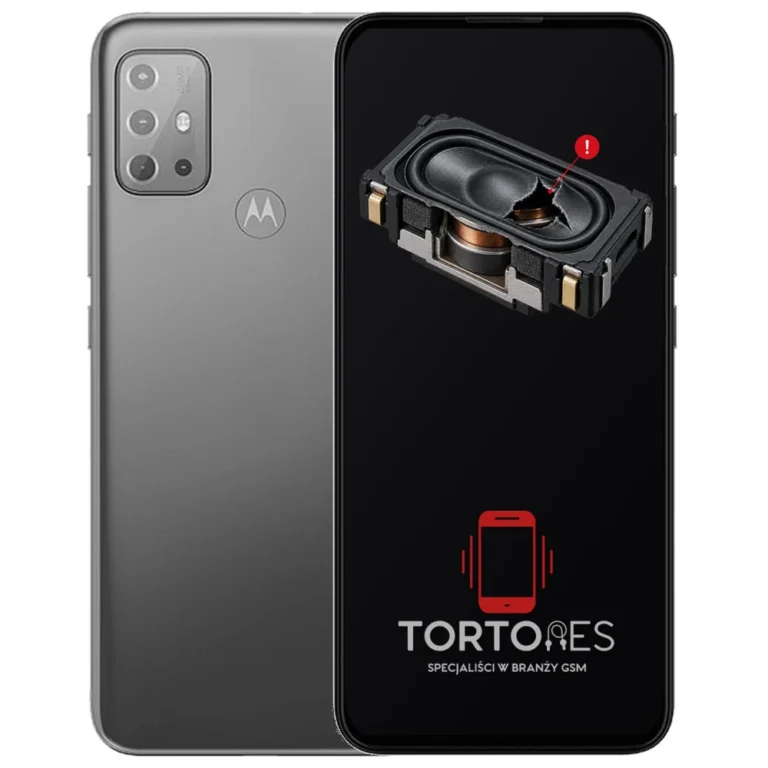 Motorola Moto G20 z symbolem głośnika multimedialnego - wymiana głośnika multimedialnego