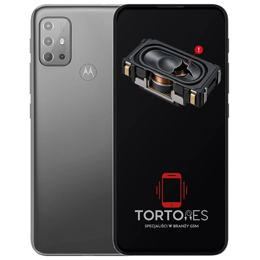 Motorola Moto G20 z symbolem głośnika multimedialnego - wymiana głośnika multimedialnego