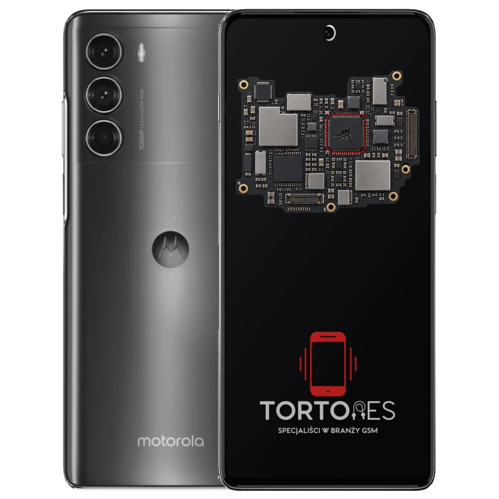 Motorola Moto G200 z ilustracją płyty głównej - naprawa płyty głównej