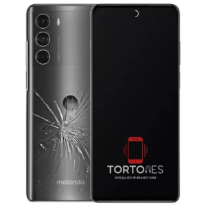 Motorola Moto G200 z ilustracją pękniętej tylnej klapki - wymiana zbitej klapki