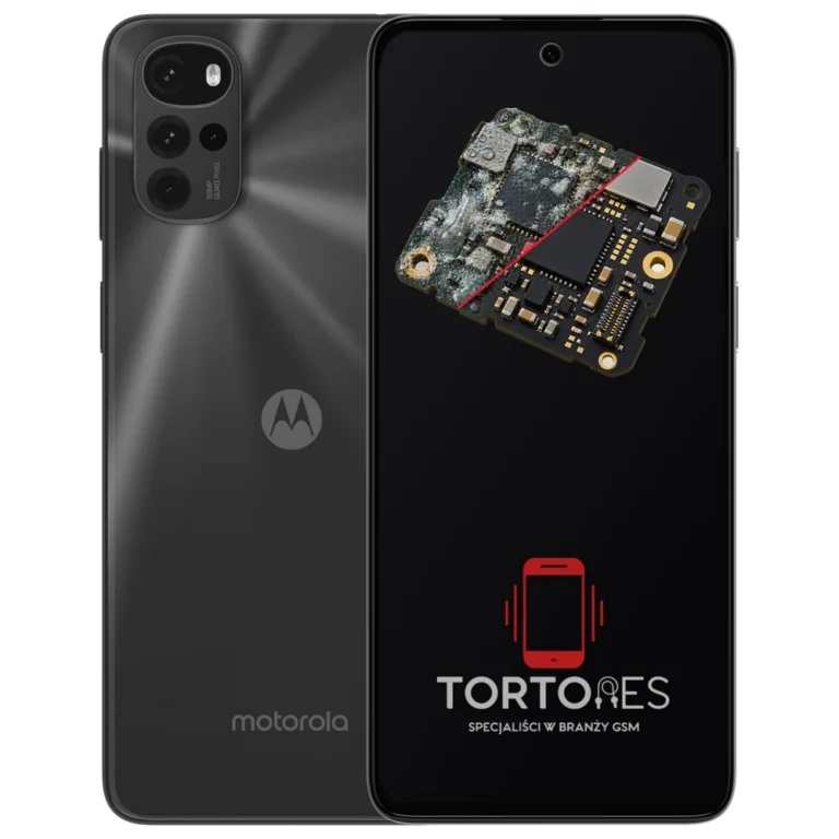 Motorola Moto G22 z ilustracją zalania - czyszczenie po zalaniu