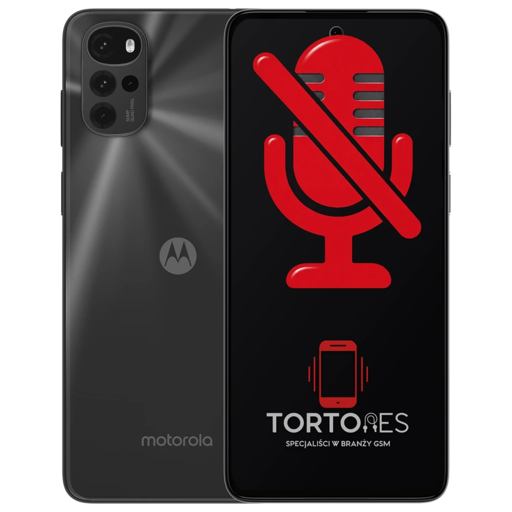 Motorola Moto G22 z symbolem mikrofonu - naprawa mikrofonu