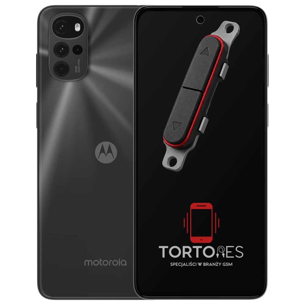Motorola Moto G22 z symbolem przycisków - naprawa przycisków włączania i głośności