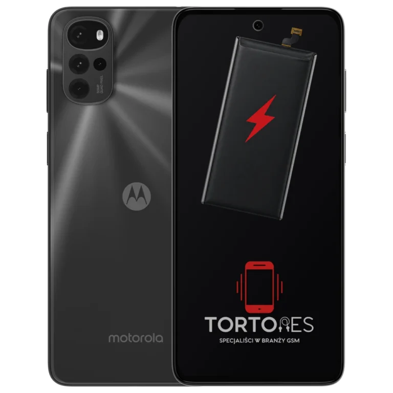 Motorola Moto G22 z ilustracją baterii - wymiana baterii