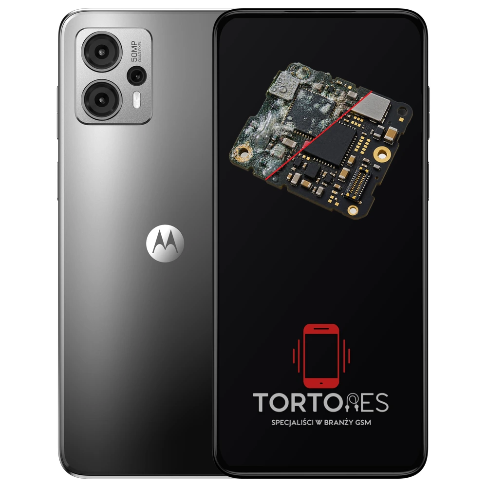 Motorola Moto G23 z ilustracją zalania - czyszczenie po zalaniu