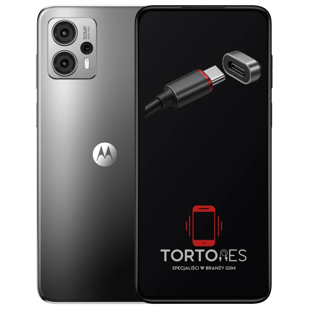Motorola Moto G23 z ilustracją złącza ładowania - naprawa złącza ładowania