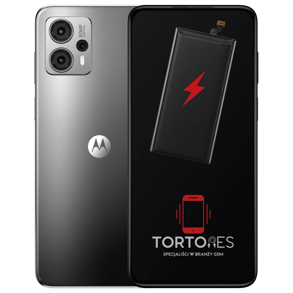 Motorola Moto G23 z ilustracją baterii - wymiana baterii