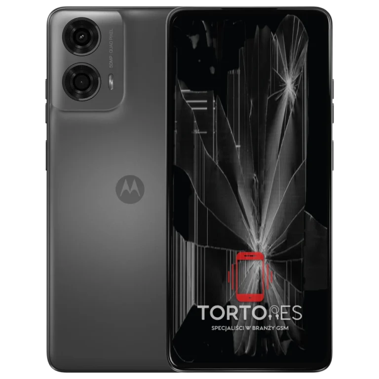 Motorola Moto G24 Power z ilustracją pękniętego wyświetlacza - wymiana zbitego wyświetlacza