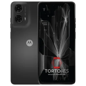Motorola Moto G24 z ilustracją pękniętego wyświetlacza - wymiana zbitego wyświetlacza