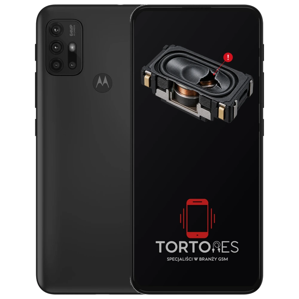 Motorola Moto G30 z symbolem głośnika multimedialnego - wymiana głośnika multimedialnego