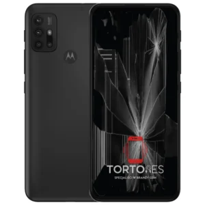 Motorola Moto G30 z ilustracją pękniętego wyświetlacza - wymiana zbitego wyświetlacza