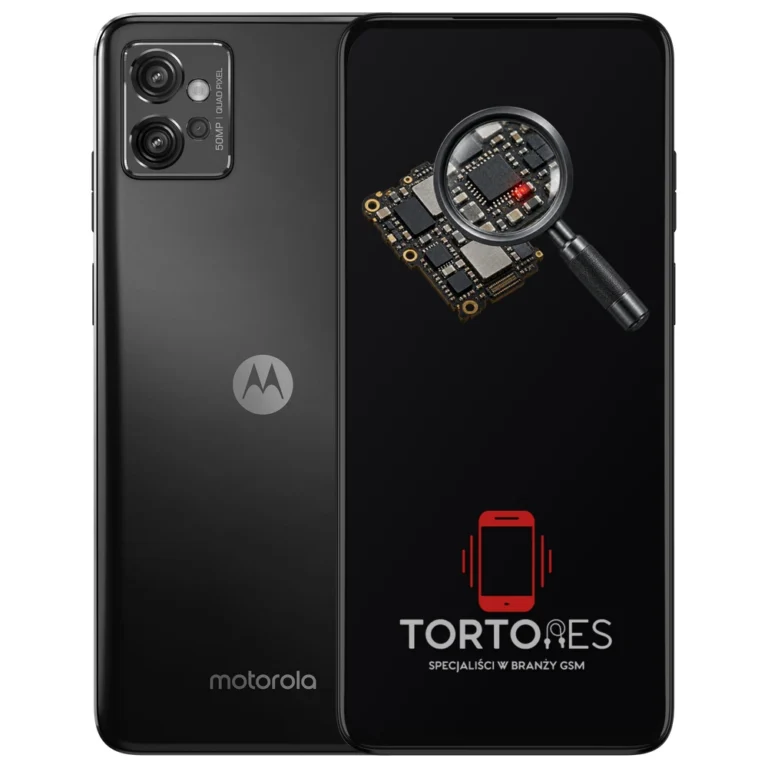 Motorola Moto G32 z symbolem diagnostyki - diagnoza telefonu