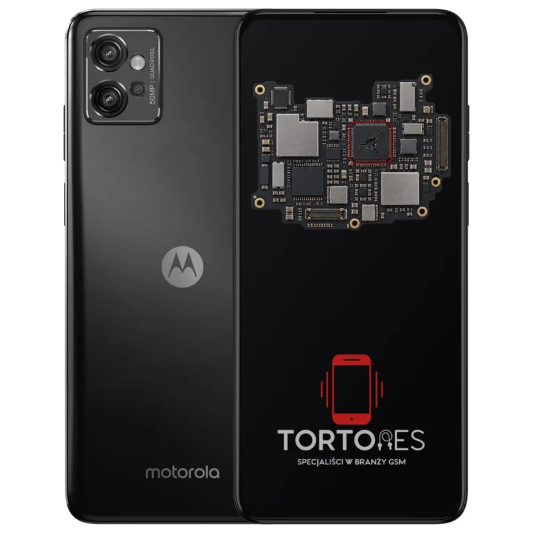 Motorola Moto G32 z ilustracją płyty głównej - naprawa płyty głównej