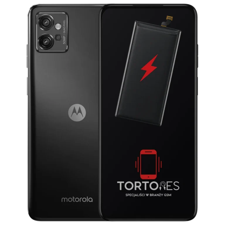 Motorola Moto G32 z ilustracją baterii - wymiana baterii