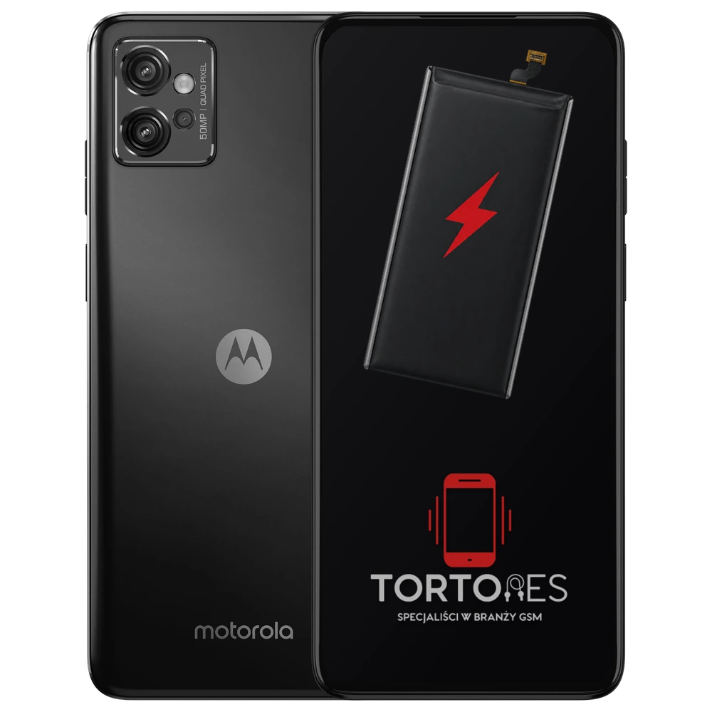 Motorola Moto G32 z ilustracją baterii - wymiana baterii