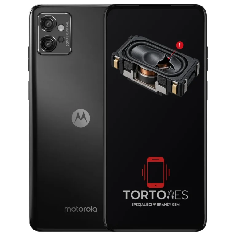 Motorola Moto G32 z symbolem głośnika multimedialnego - wymiana głośnika multimedialnego