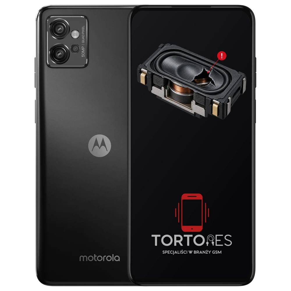 Motorola Moto G32 z symbolem głośnika multimedialnego - wymiana głośnika multimedialnego