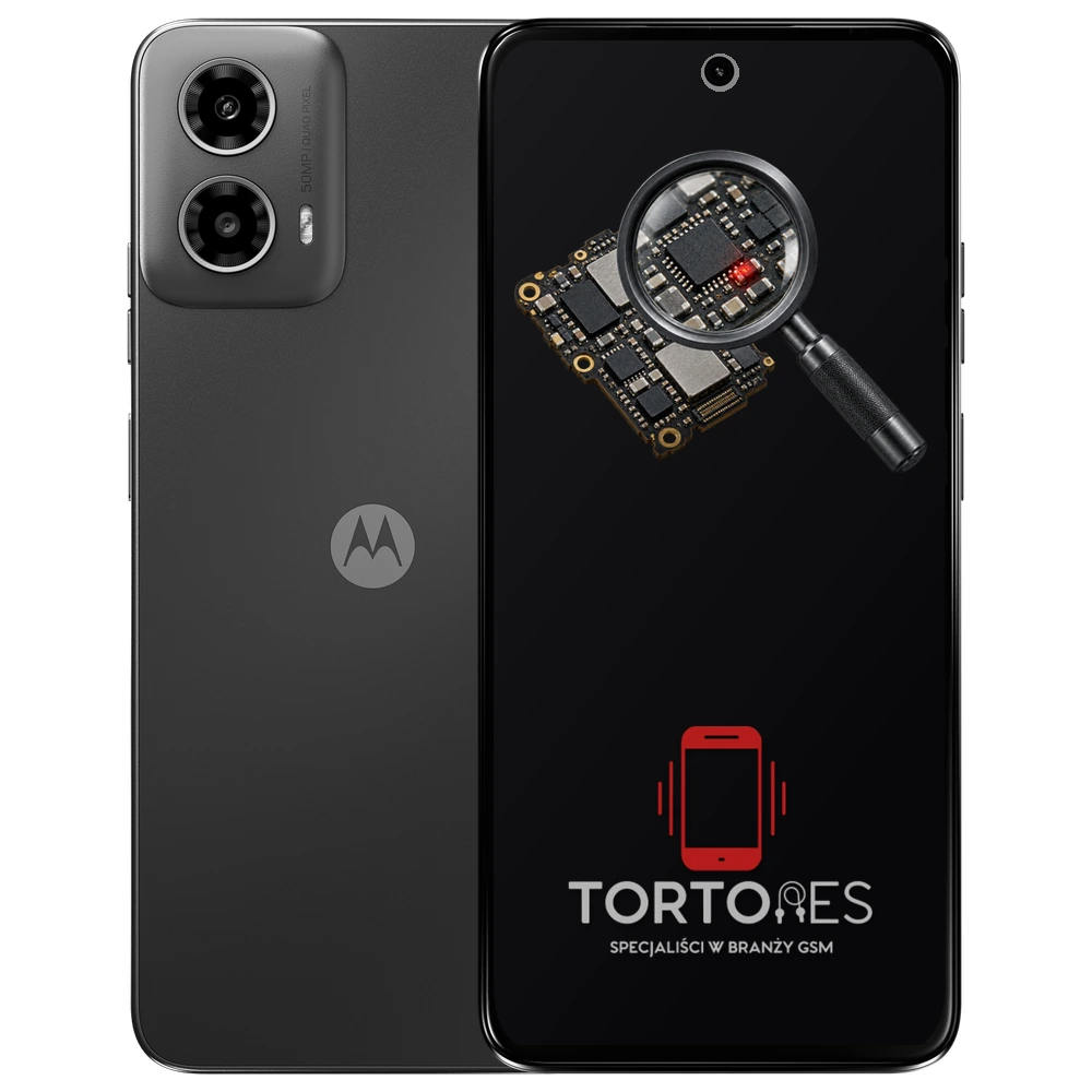 Motorola Moto G34 5G z symbolem diagnostyki - diagnoza telefonu