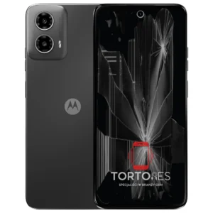 Motorola Moto G34 5G z ilustracją pękniętego wyświetlacza - wymiana zbitego wyświetlacza