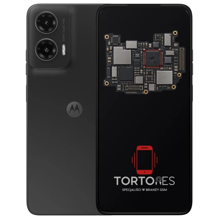 Motorola Moto G35 5G z ilustracją płyty głównej - naprawa płyty głównej