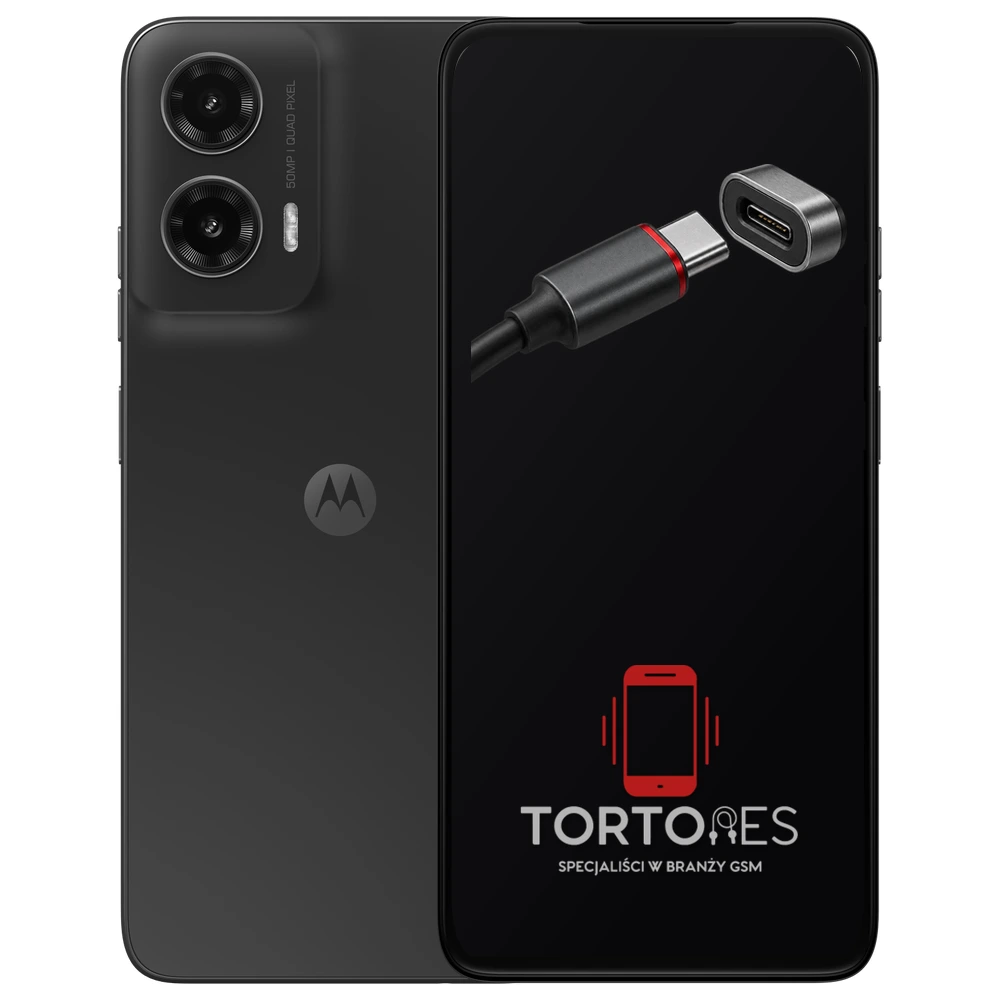 Motorola Moto G35 5G z ilustracją złącza ładowania - naprawa złącza ładowania